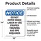 Signmission Do Not Enter When Laser In Use OSHA Notice Sign, Vinyl Decal, 10in W x 14in L, 2PK OS-2PACK-NS-D-1014-V-11245 - alternate 4